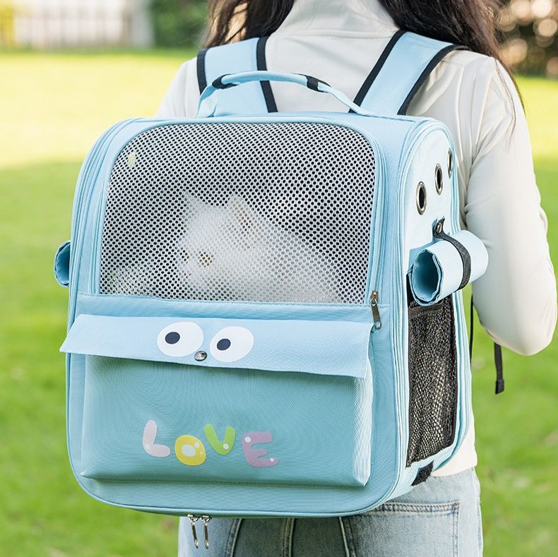 ペット キャリー 猫用透明メッシュリュックキャリー