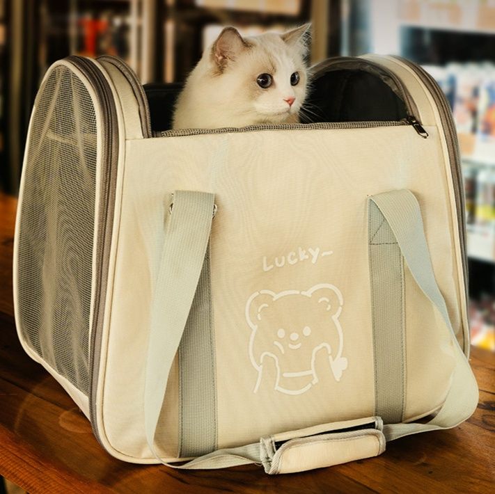 ペット キャリー ゆったり快適お出かけ猫バッグ