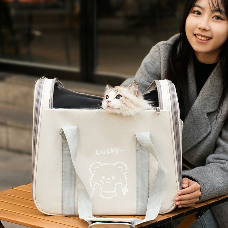 ペット キャリー ゆったり快適お出かけ猫バッグ