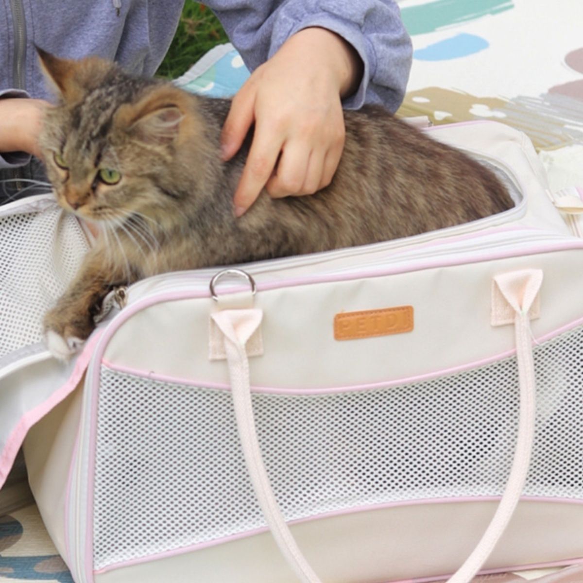 ペット キャリー 猫用通気性抜群 お出かけバッグ