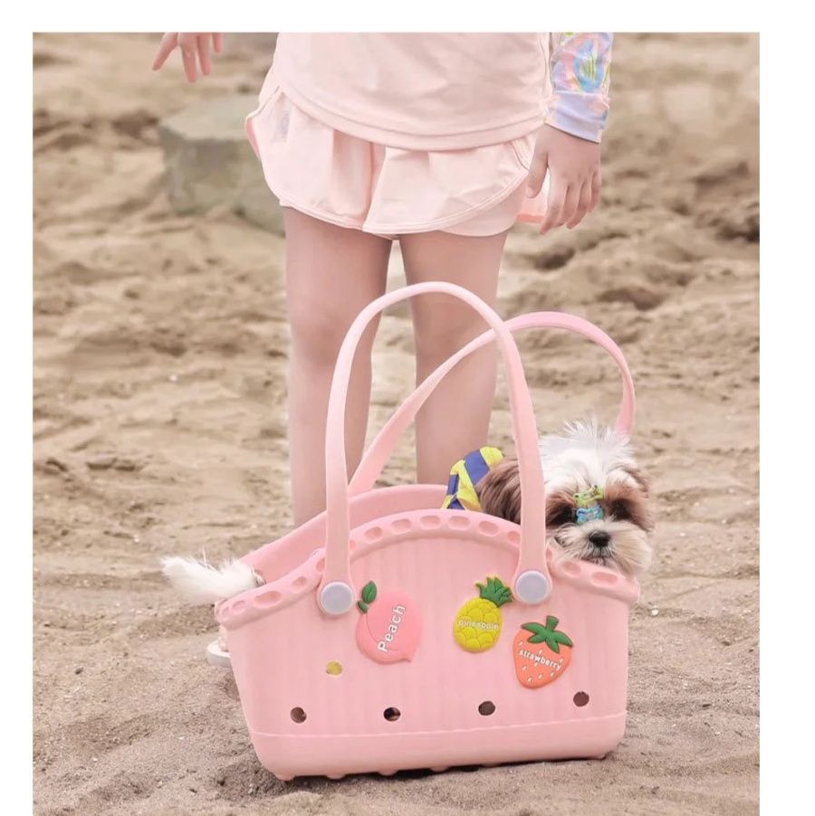 ペット キャリー フルーツ柄付きおしゃれ犬用キャリー