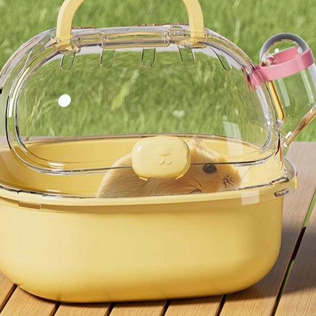 ペット キャリー ハムスター用透明ドーム付きキャリー