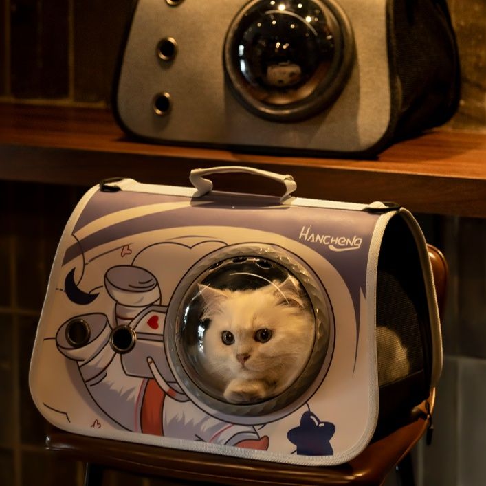 ペット キャリー 猫用宇宙船風安心ペットキャリー