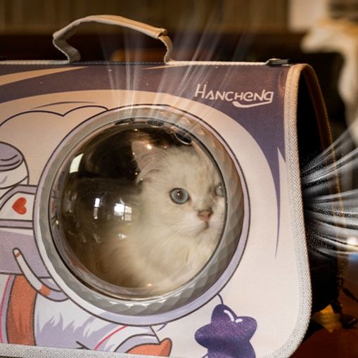 ペット キャリー 猫用宇宙船風安心ペットキャリー