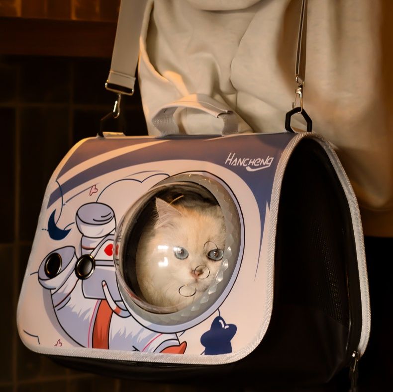ペット キャリー 猫用宇宙船風安心ペットキャリー