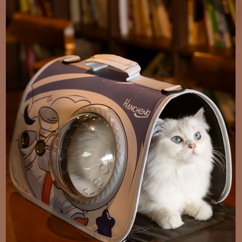 ペット キャリー 猫用宇宙船風安心ペットキャリー