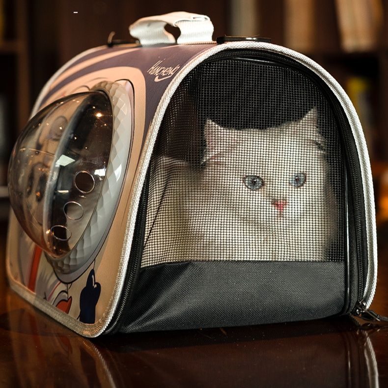 ペット キャリー 猫用宇宙船風安心ペットキャリー