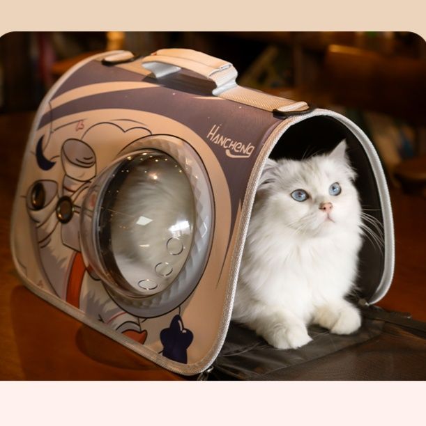 ペット キャリー 猫用宇宙船風安心ペットキャリー