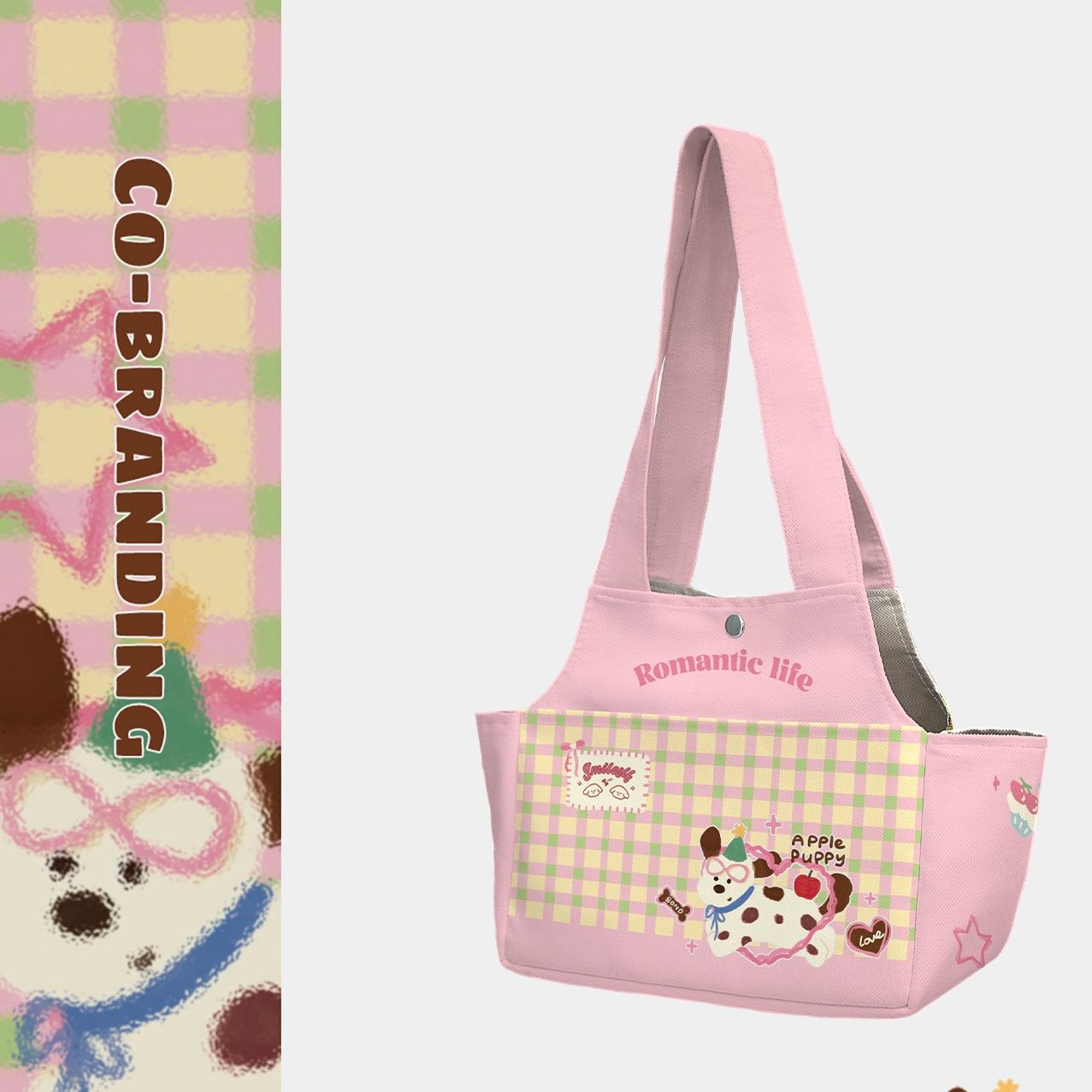 ペット キャリー かわいい子犬用お出かけトートバッグ