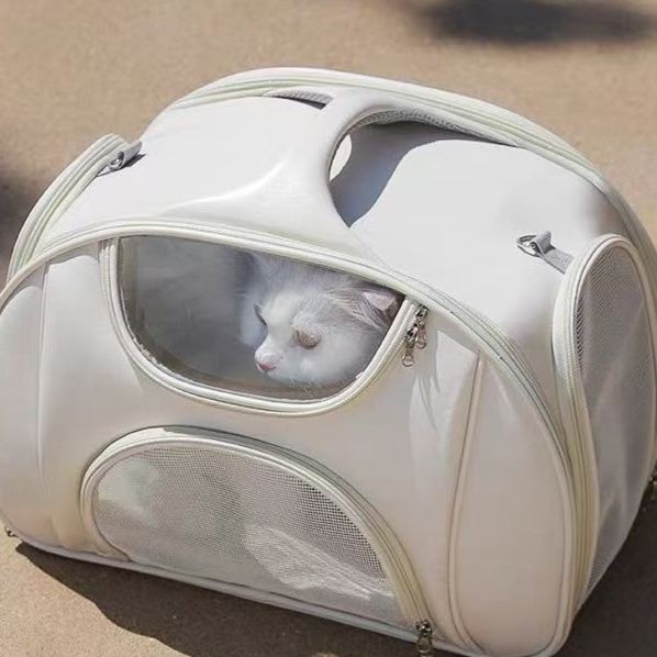 ペット キャリー 猫用宇宙船型透明窓付きキャリーバッグ