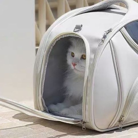 ペット キャリー 猫用宇宙船型透明窓付きキャリーバッグ