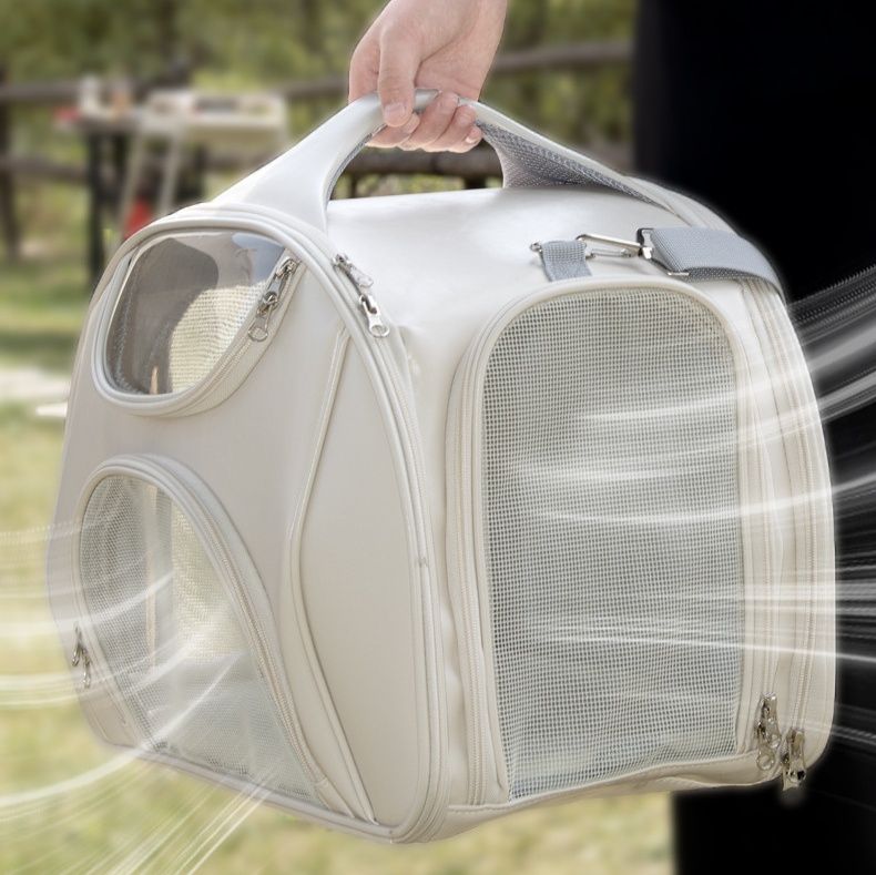 ペット キャリー 猫用宇宙船型透明窓付きキャリーバッグ
