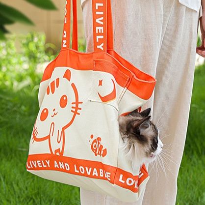 ペット キャリー 猫用肩掛け式キャットトートバッグ