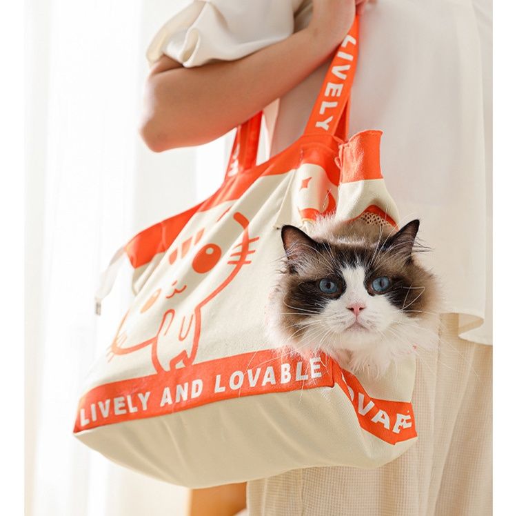 ペット キャリー 猫用肩掛け式キャットトートバッグ