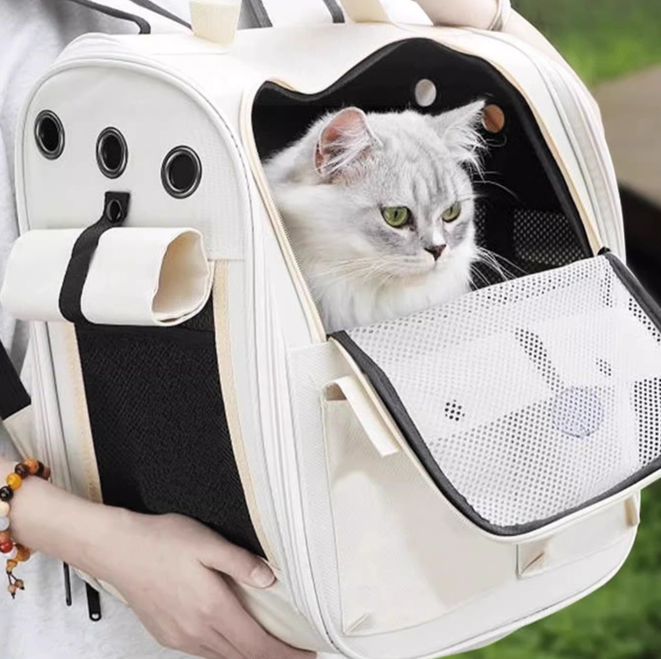 ペット キャリー 猫用リュック型メッシュ通気ペットキャリー