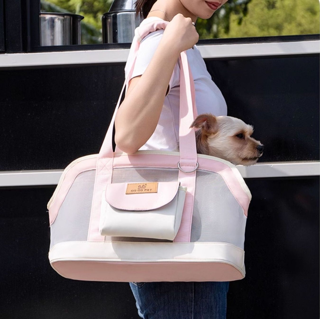 ペット キャリー 犬用軽やか透明ペットキャリーバッグ