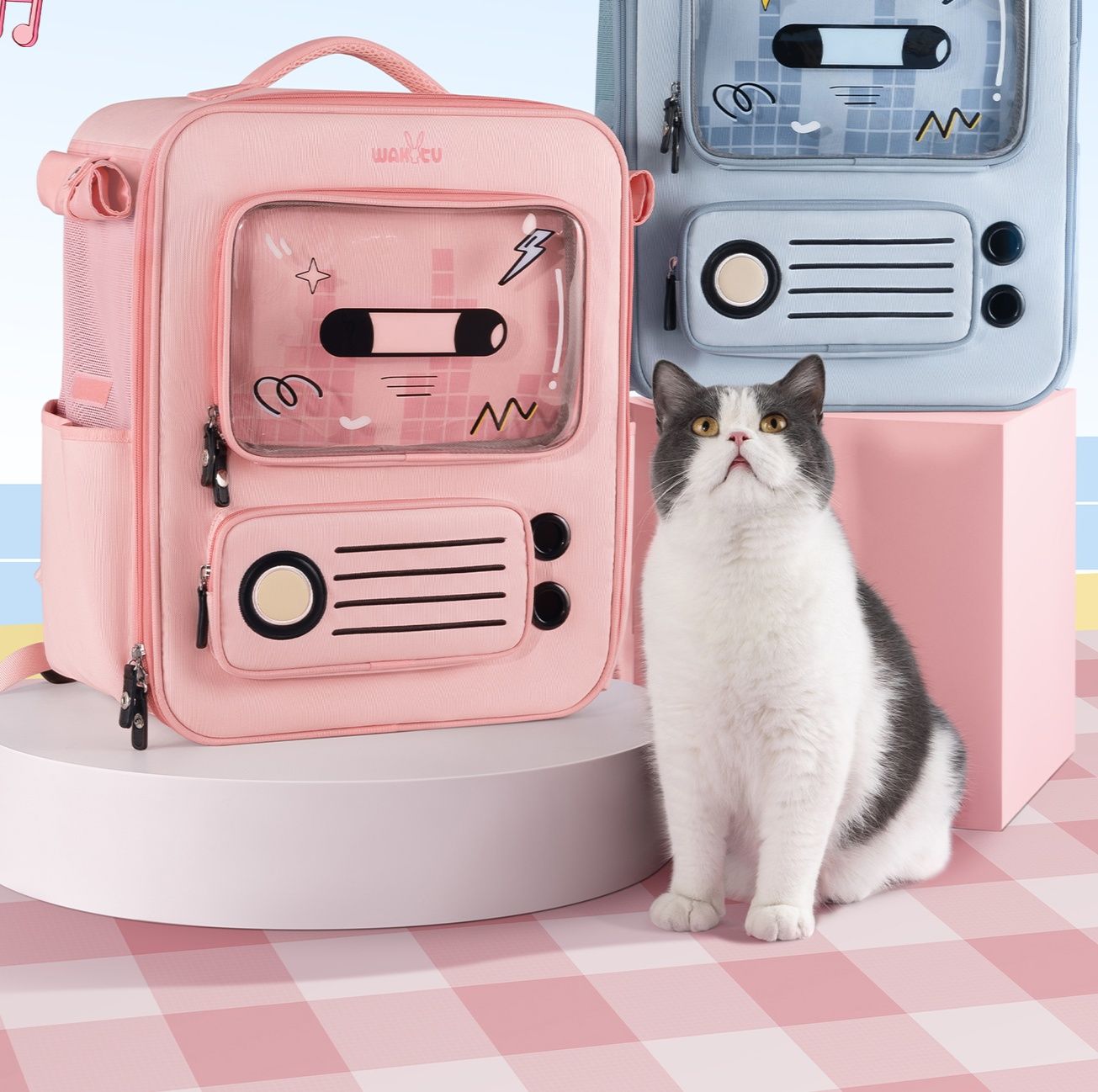 ペット キャリー猫用 軽量大容量ペットバッグ