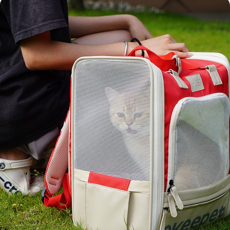 ペット キャリー 猫用網目通気ペット持ち運びバッグ