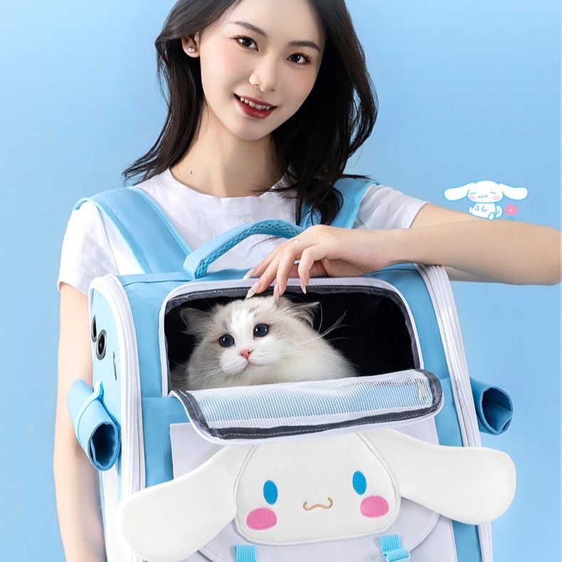 ペット キャリー 猫用透明窓付きリュック型キャリー