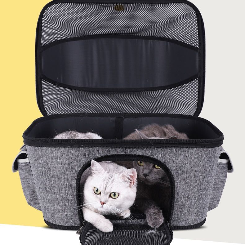 ペット キャリー 猫用通気性抜群お出かけキャリーバッグ