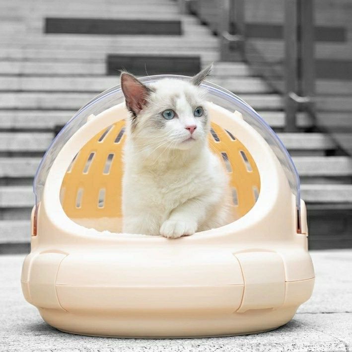ペット キャリー 猫用宇宙船風ペットカプセルキャリー