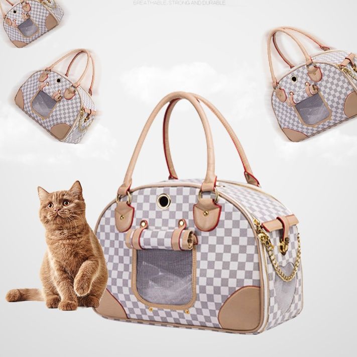 ペット キャリー 高級感あふれる上品猫用お出かけバッグ