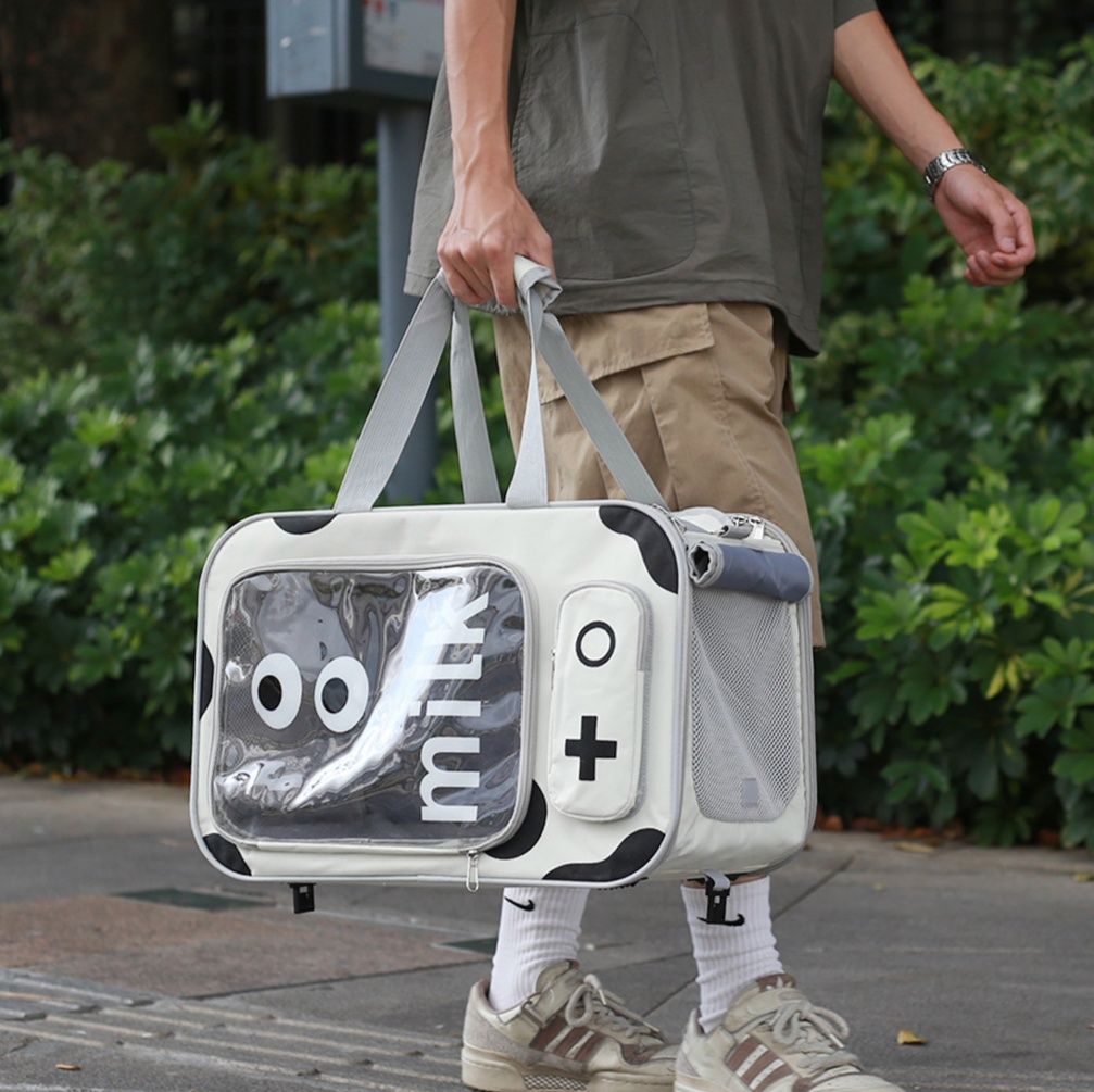 ペット キャリー猫用 2way変形型通気性キャリーバッグ