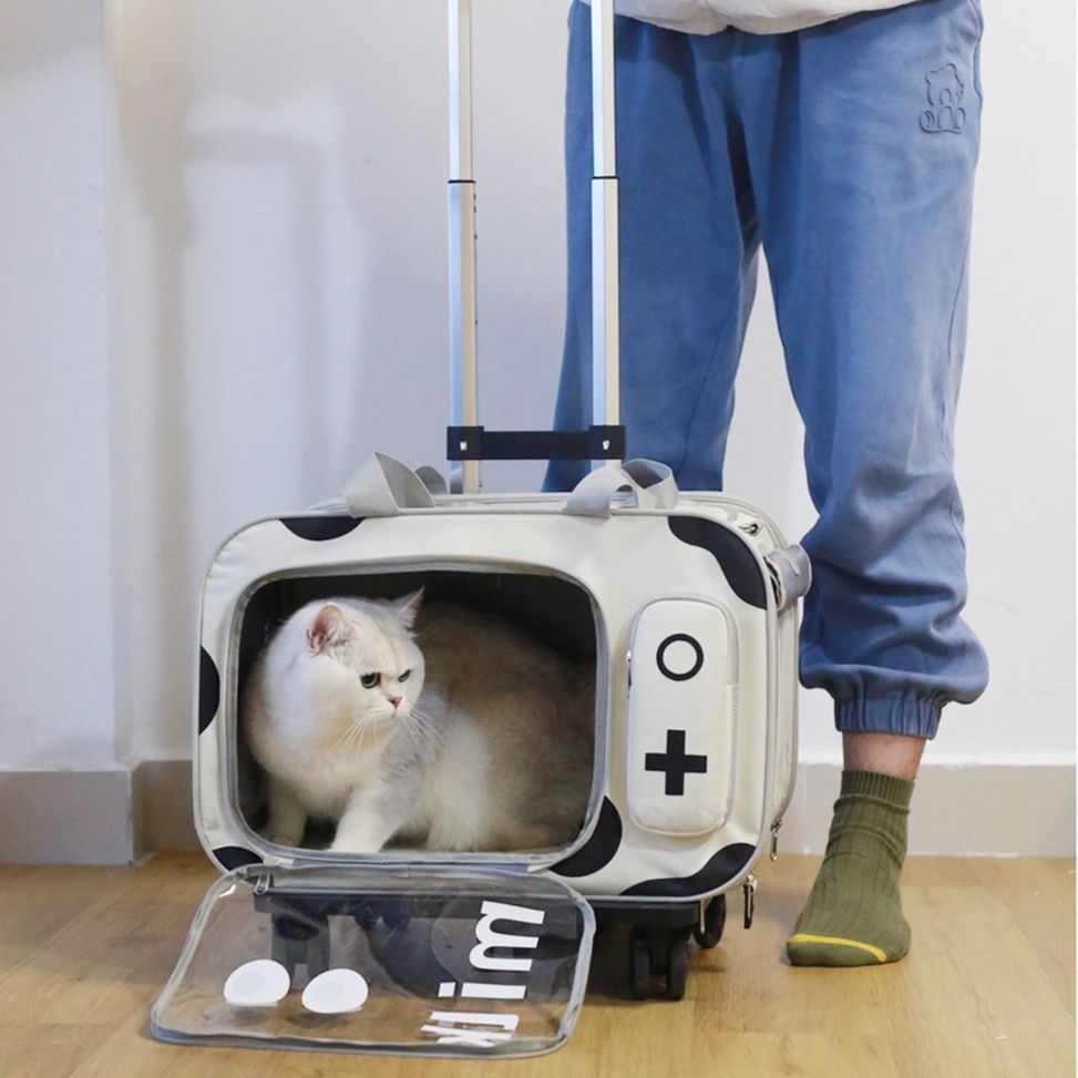 ペット キャリー猫用 2way変形型通気性キャリーバッグ