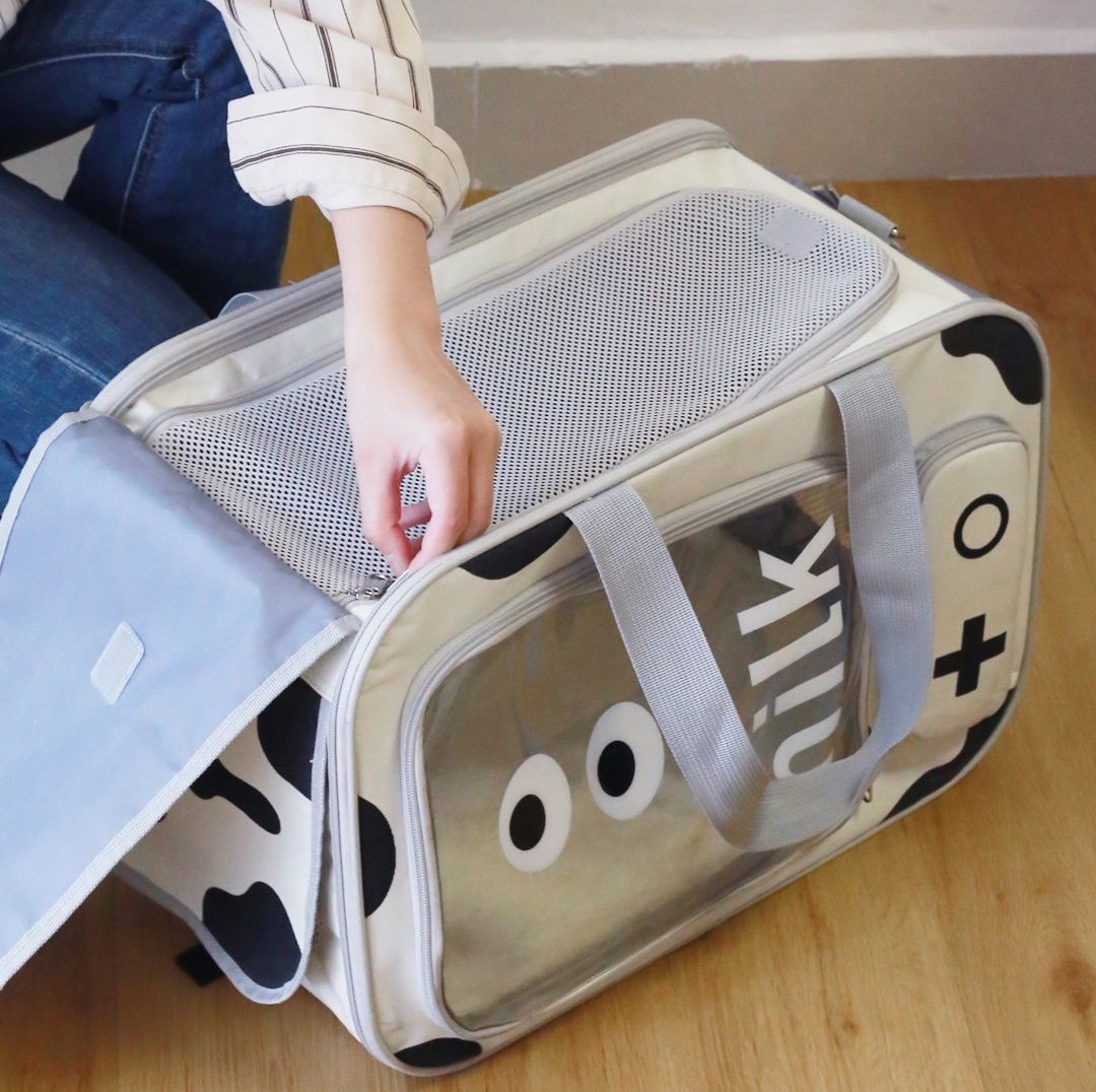 ペット キャリー猫用 2way変形型通気性キャリーバッグ