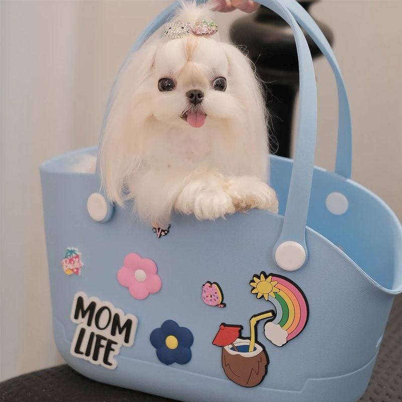 ペット キャリー 犬用デコレーション付きバッグ型ペットキャリー