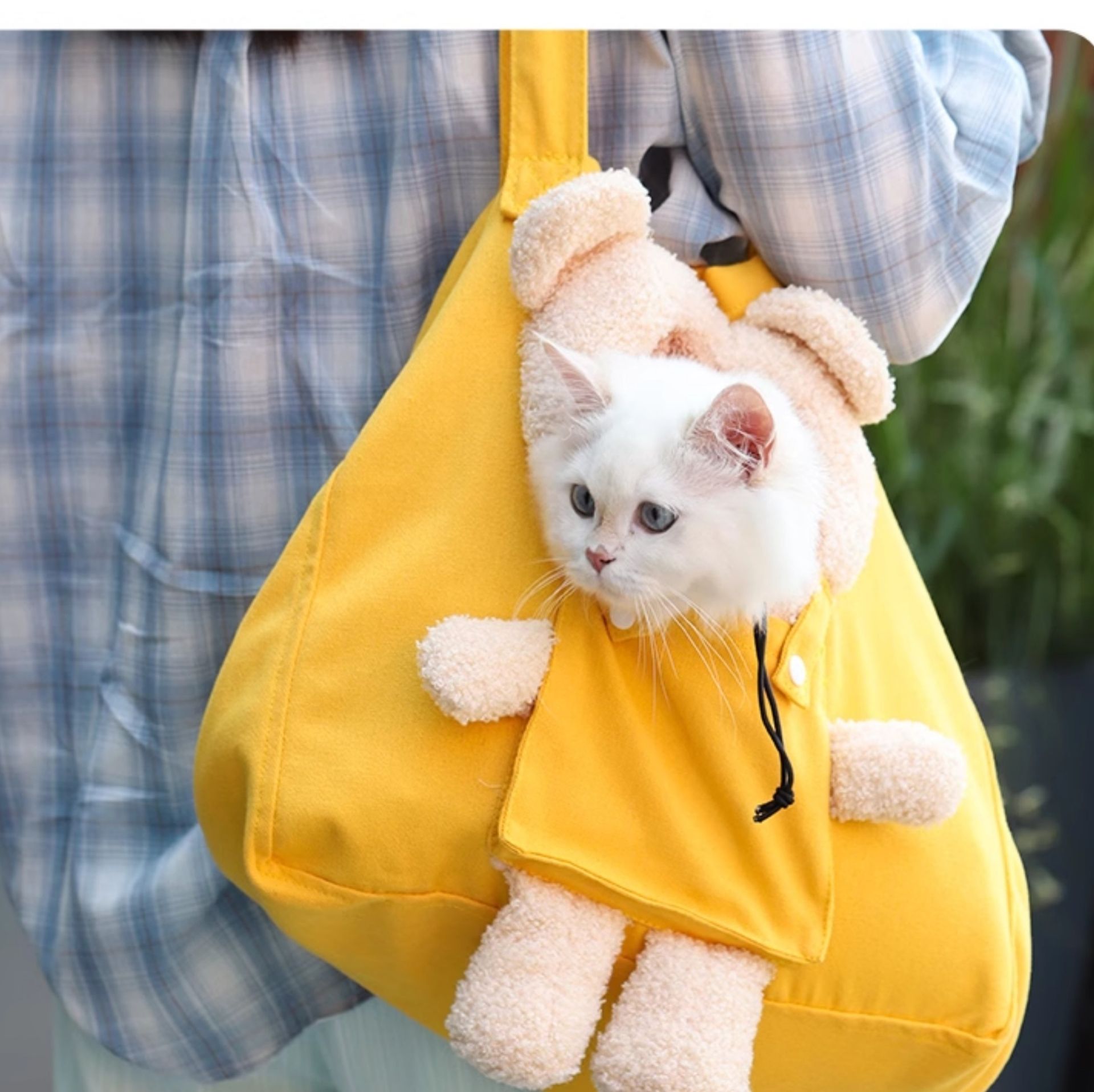 ペット キャリー うさ耳付き猫用お出かけバッグ