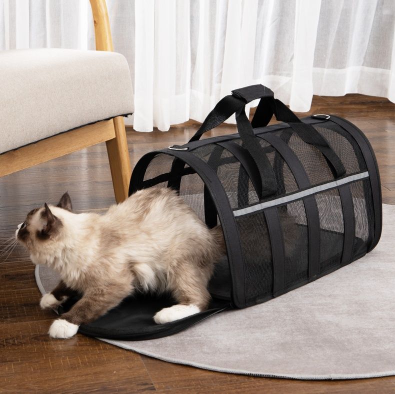 ペット キャリー 猫用通気性抜群 お出かけバッグ