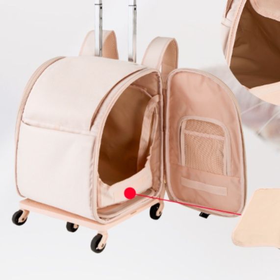 ペット キャリー 多機能折りたたみ式キャスター付き猫用移動鞄