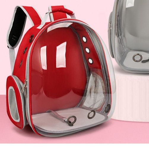 ペット キャリー 透明窓付き拡張型猫用移動かばん