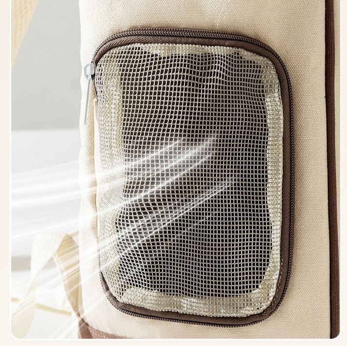 ペット  前抱き式透明窓付きペットキャリーリュック