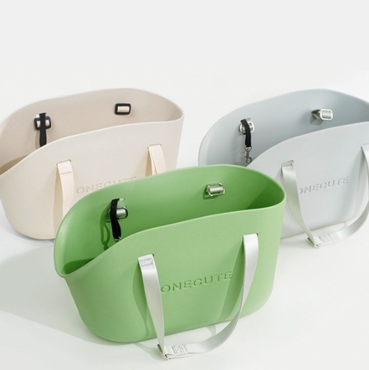 ペット キャリー 小型犬用シリコン製持ち運びキャリーバッグ