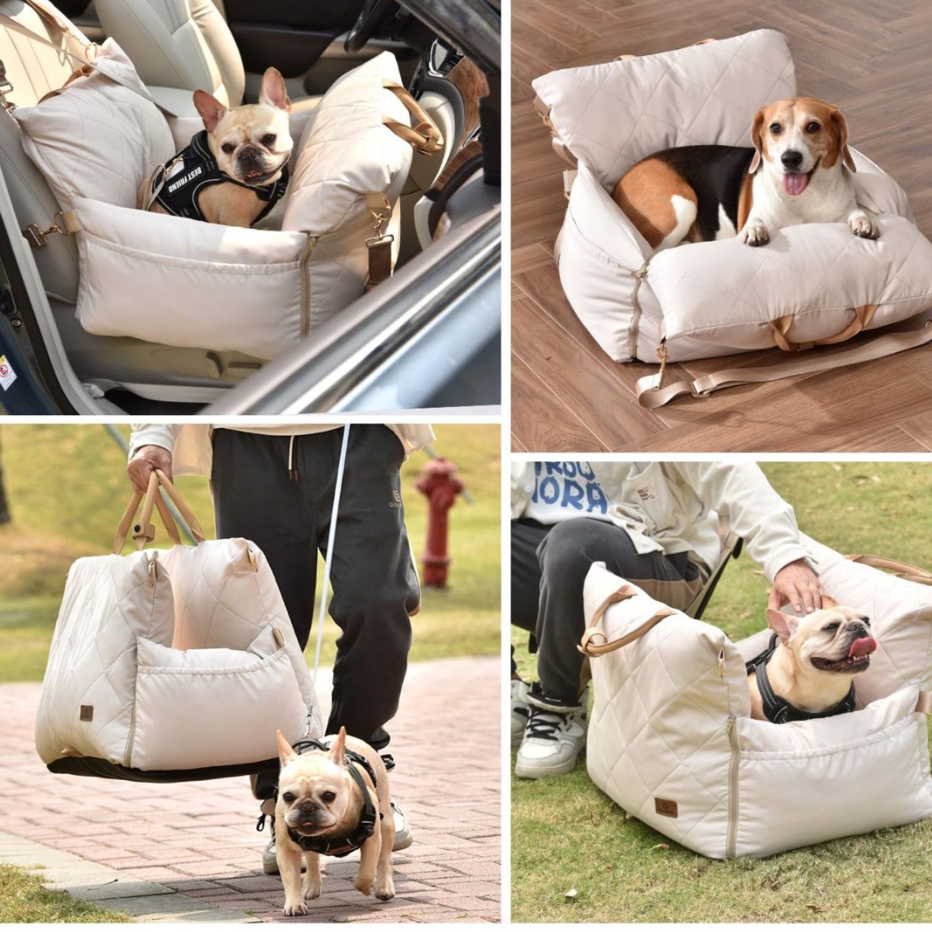 ペット キャリー ふわふわ中綿入り多機能犬用おでかけ鞄