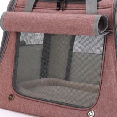 ペット キャリー猫用通気性抜群メッシュ窓付き折りたたみ式ペットキャリー