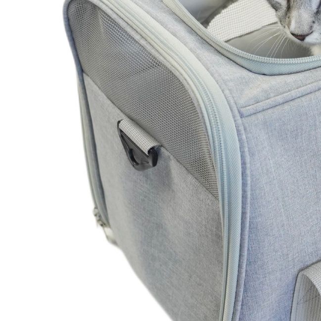 ペット キャリー猫用通気性抜群柔らか素材の猫用持ち運びバッグ