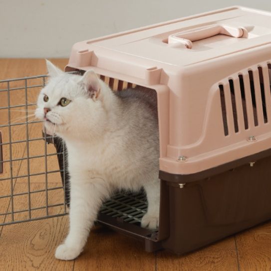 ペットキャリー猫持ち運び便利で通気性抜群