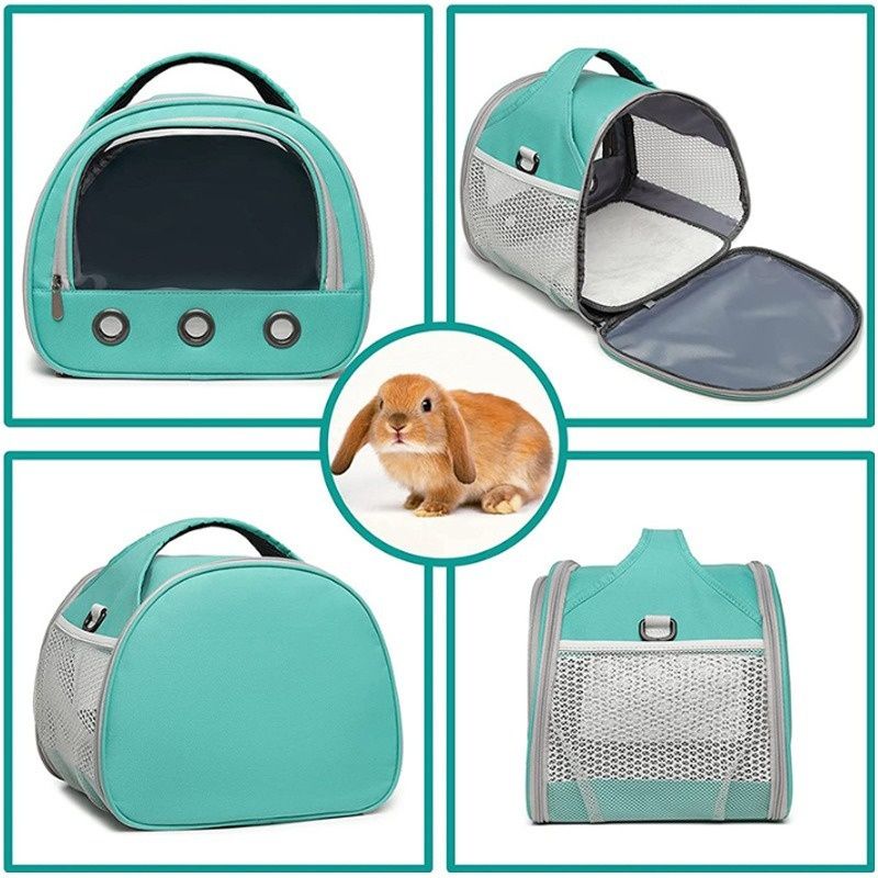 ペットキャリーうさぎ用通気性抜群ドーム型持ち運びバッグ