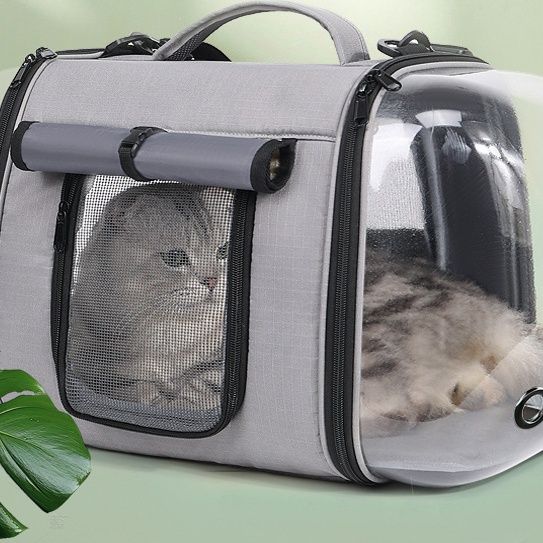ペット キャリー 透明窓付き拡張式ペット キャリー猫用バッグ 猫