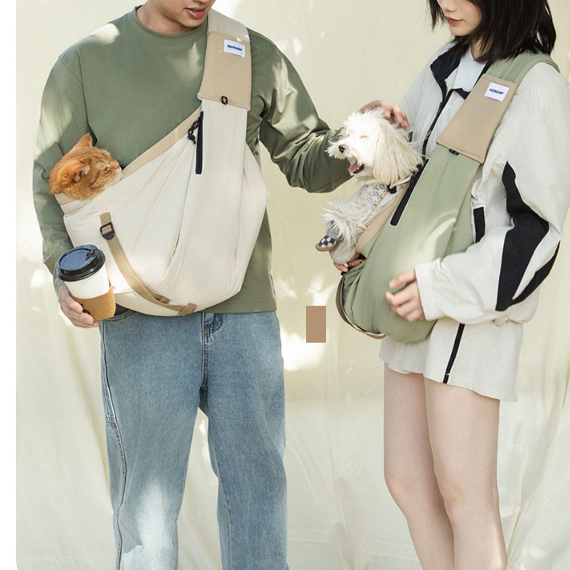 ペット キャリー 斜め掛け抱っこ紐型ペットキャリー犬用お出かけバッグ