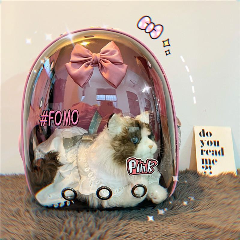ペット キャリー 宇宙飛行士風透明猫バッグ