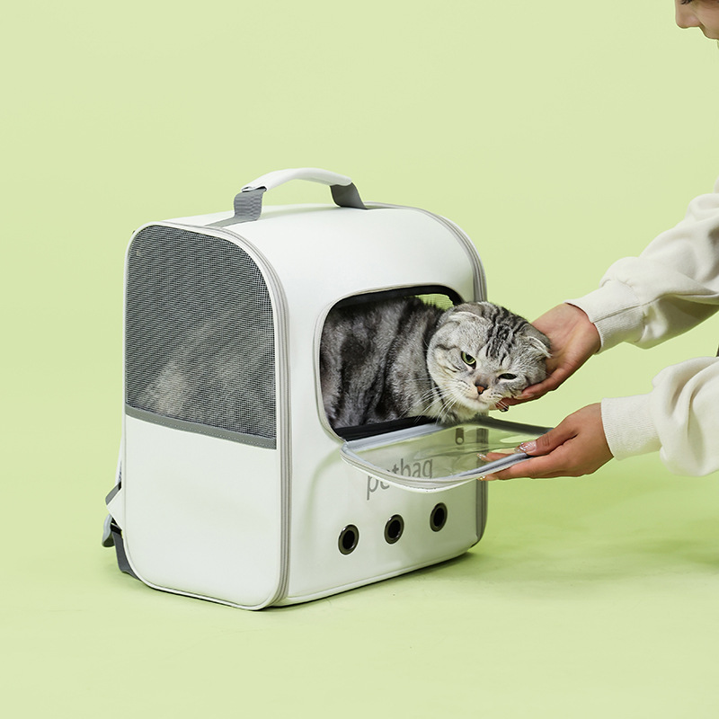ペット キャリー 猫用拡張式リュック型ペットキャリー