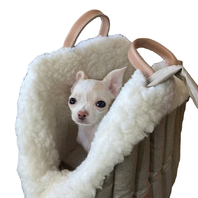ペット キャリー ふわもこ小型犬用トートキャリー