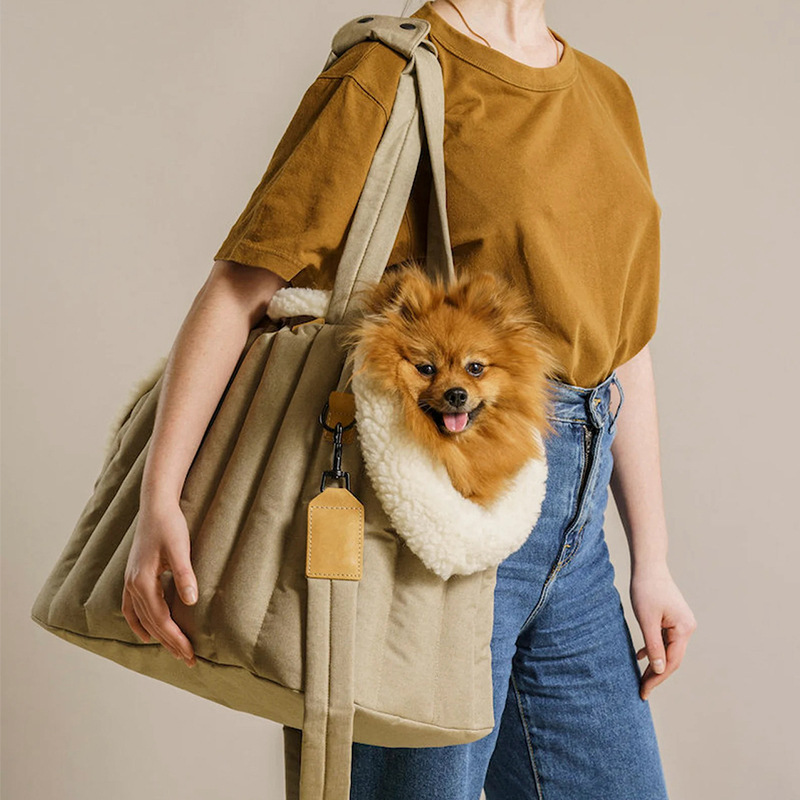 ペット キャリー ふわもこ小型犬用トートキャリー