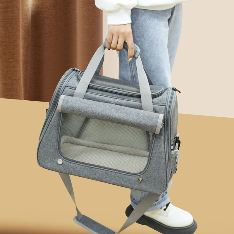 ペット キャリー猫 通気性抜群メッシュ窓付き猫用ソフトキャリーバッグ