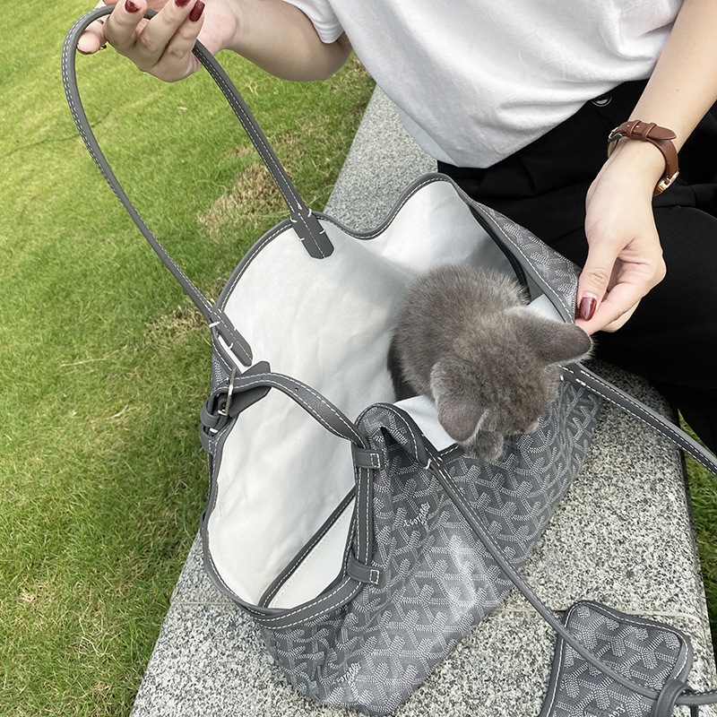 ペット キャリー おしゃれ模様の猫用トートキャリー