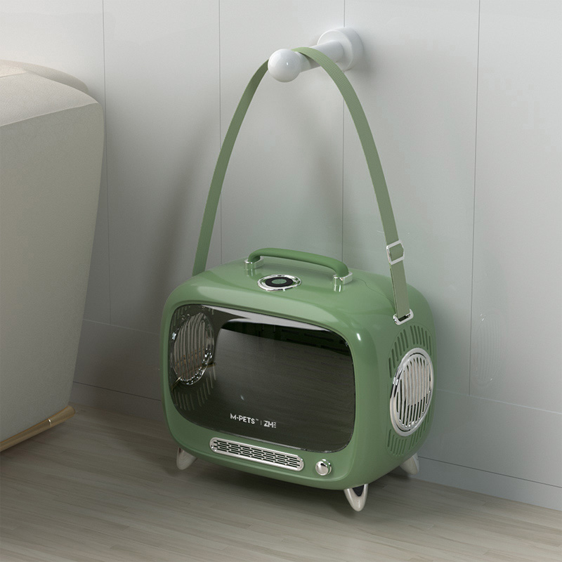 ペット キャリー レトロテレビ型猫用キャリーバッグ